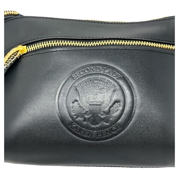 Rare Second Lady Karen Pence Leather Bag Pouch Wristlet - Picture 4 of 10